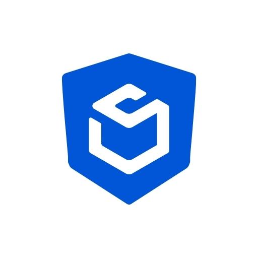 A blue hexagonal shield with a white stylized S in the center on a white background, representing ShipAid shipping protection.